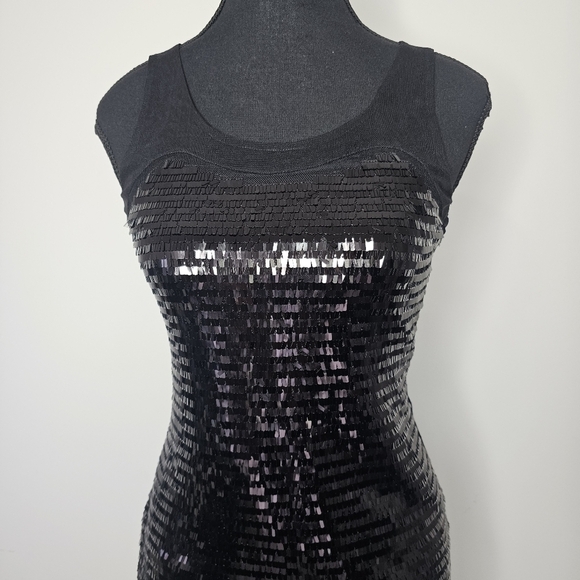 Bodycon Black Party Sequin Dress, XS - Picture 4 of 15